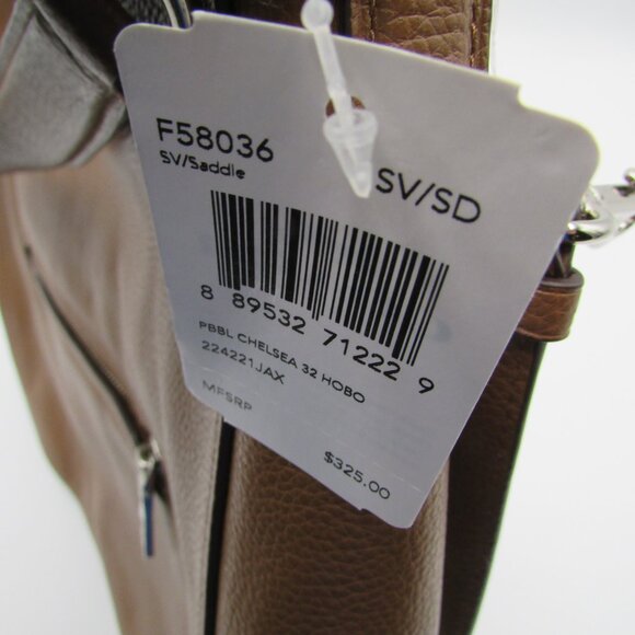 Coach Light Brown Saddle Pebbled Leather Chelsea Hobo Handbag Purse NWT - Picture 3 of 11